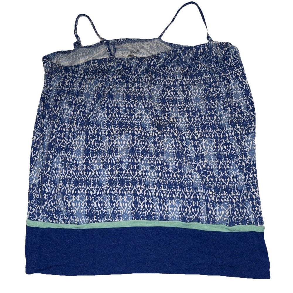 lane bryant tank top 18/20 blue Print With Adjustable Straps